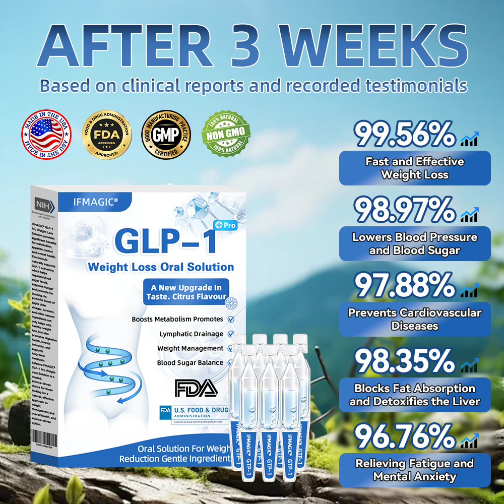 【Influencer's Pick】IFMAGIC® GLP-1 Pro Weight Loss Oral Solution  7 days visible effect, no side effects, suitable for all age groups